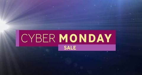 Cyber Monday Sale Banner on Stellar Background - Download Free Stock Images Pikwizard.com