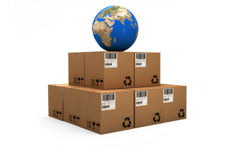 Transparent Global Delivery Concept with Globe and Cardboard Boxes - Download Free Stock Videos Pikwizard.com