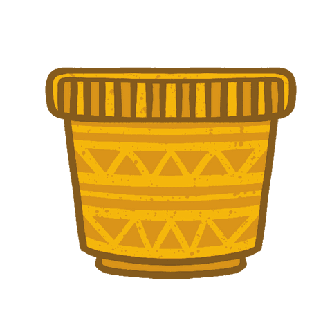 rustic yellow planter with triangle pattern on transparent background - Download Free Stock Videos Pikwizard.com