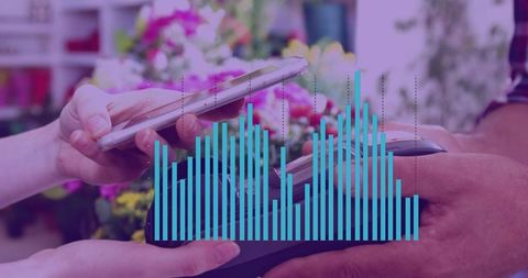 Contactless Payment in Modern Retail Displaying Analytics