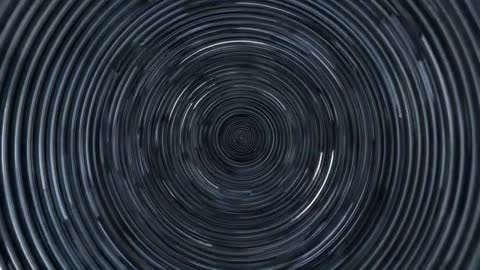 Futuristic Rotating Metallic Spirals Moving Hypnotically