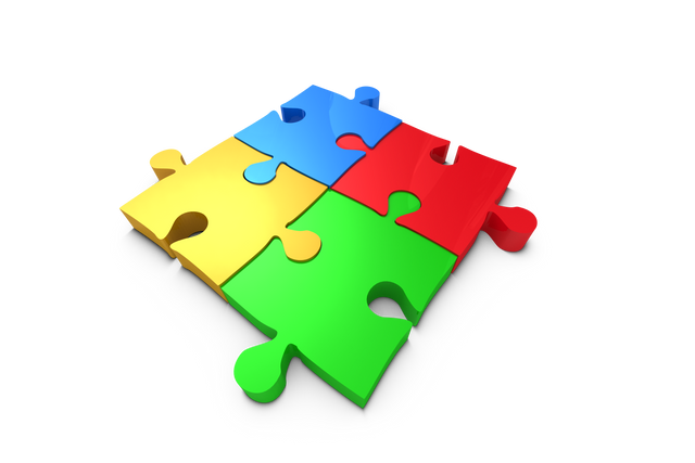 Colorful Puzzle Pieces Symbolizing Connection on Transparent Background - Download Free Stock Videos Pikwizard.com