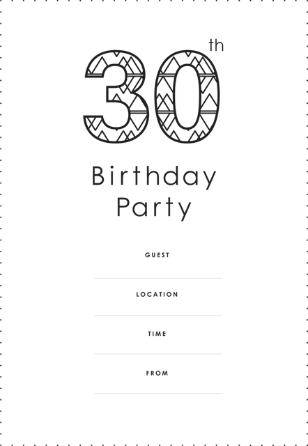 30th Birthday Party Invitation on Transparent Background, Isolated Vector Illustration - Download Free Stock Videos Pikwizard.com