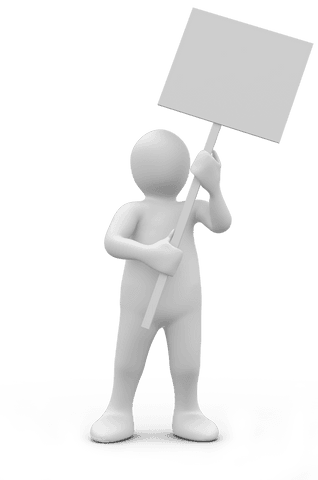 3d figure holding blank signboard on transparent background - Download Free Stock Videos Pikwizard.com