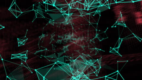 Futuristic Digital Network Grid with Dynamic Connections