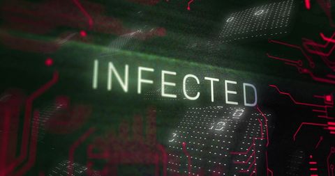 Infected Word Overlaying Digital Data Stream Software - Download Free Stock Images Pikwizard.com