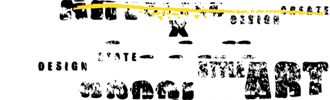 Grunge typography design on transparent canvas with yellow brush stroke