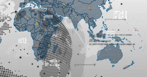 Innovative Data-Driven World Map Digital Dashboard Interface