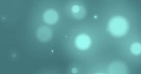 Abstract Glowing Light Spots on Green Background