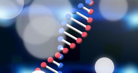 Digital Abstract Light Spots Over DNA Strand Concept