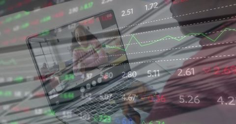 businessman analyzing virtual stock data in online meeting - Download Free Stock Images Pikwizard.com