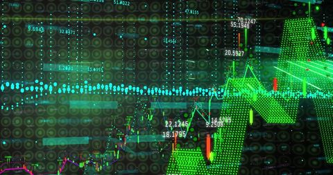 Digital Composite of Football Field and Data Visualization Charts - Download Free Stock Images Pikwizard.com