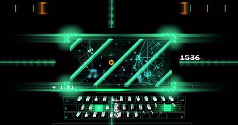futuristic digital interface with glowing data processing - Download Free Stock Images Pikwizard.com