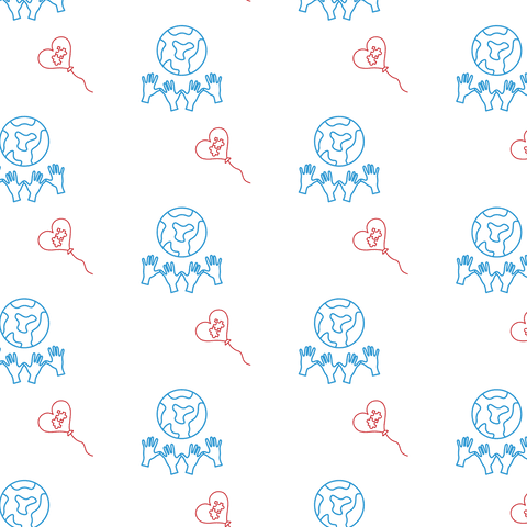 Transparent Illustration of Hands, Globe, and Heart Balloon Pattern - Download Free Stock Videos Pikwizard.com