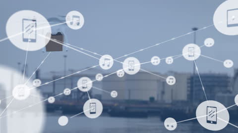 Global Connectivity Concept with Drone and Digital Network