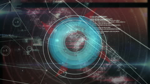 Futuristic Digital Network Technology Interface