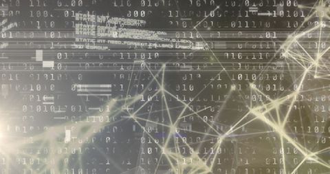 Abstract Digital Network with Binary Code - Download Free Stock Images Pikwizard.com