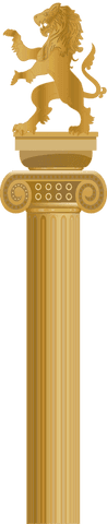 golden lion statue on heraldic column capital 3d with transparent effect - Download Free Stock Videos Pikwizard.com