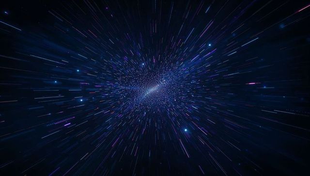 Dynamic Central Star Cluster with Multicolored Cosmic Streaks