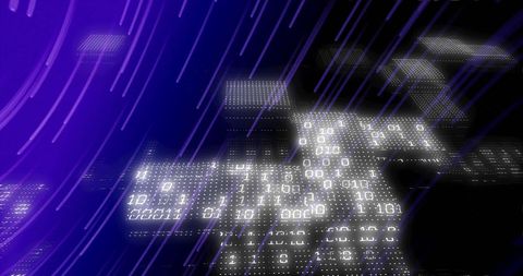Futuristic Digital Network with Binary Code and Data - Download Free Stock Images Pikwizard.com