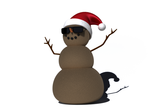 Fun Transparent Snowman with Santa Hat and Sunglasses - Download Free Stock Videos Pikwizard.com