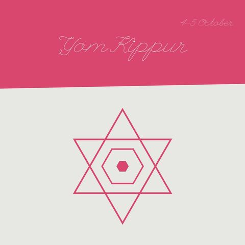 Yom Kippur Design with Star of David on Minimalist Background - Download Free Stock Templates Pikwizard.com