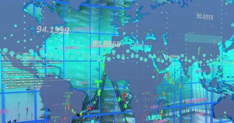Global Business Network Analysis with Data Streaming Overlay - Download Free Stock Images Pikwizard.com