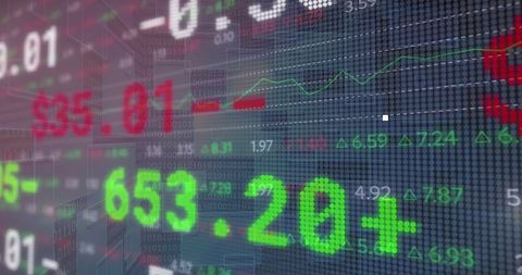 Dynamic Digital Financial Indicators on Display - Download Free Stock Images Pikwizard.com