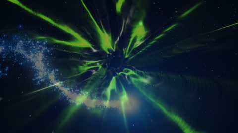 Dynamic Abstract Electric Neon Light Streaks