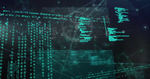 Abstract Digital Code Cyberspace Network Concept