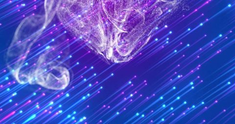 Futuristic Holographic Wave with Dynamic Data Streams - Download Free Stock Images Pikwizard.com