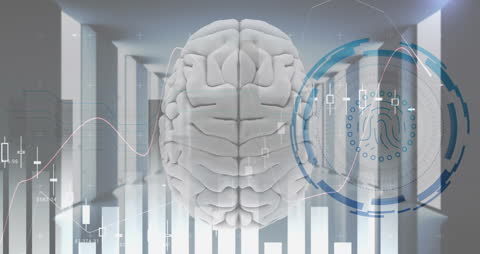 Digital Brain and Biometric Cyber Security Concept