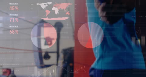 Digital Interface and Fitness Analytics Visualization