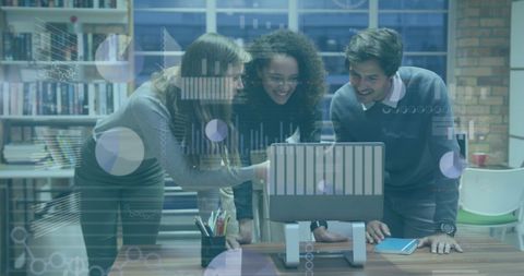 Diverse Team Reviewing Financial Data on Computer in Office Setting - Download Free Stock Images Pikwizard.com