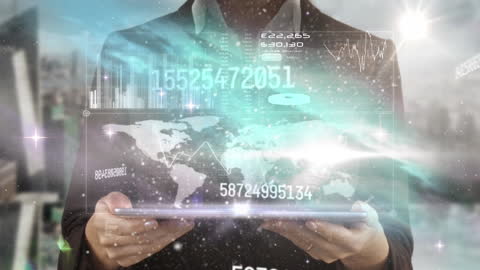 Futuristic Technology and Data Analytics Smartphone Interface