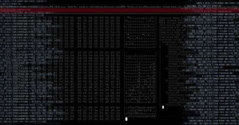 binary data stream and code with cursor on black background - Download Free Stock Images Pikwizard.com