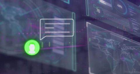 Futuristic Interface with Social Media and Financial Analytics - Download Free Stock Images Pikwizard.com