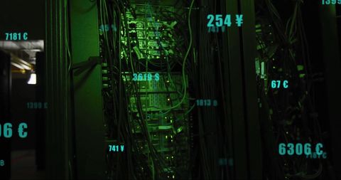 Digital Data Processing in Computer Servers Room - Download Free Stock Images Pikwizard.com