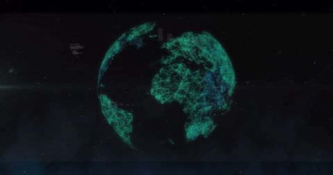 Digital Globe with Green Network Connections Highlighting Global Data Paths - Download Free Stock Images Pikwizard.com