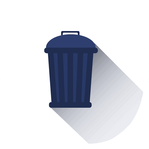 blue rubbish bin icon with transparent background for eco designs - Download Free Stock Videos Pikwizard.com