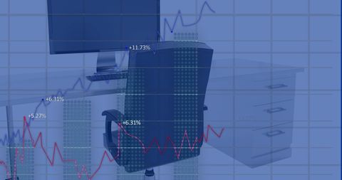 Digital Office with Graphs Representing Financial Growth - Download Free Stock Images Pikwizard.com