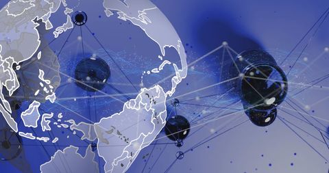 Digital Blue Global Connectivity and Technology Network - Download Free Stock Images Pikwizard.com