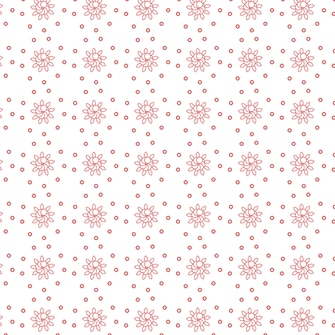 Red Floral Pattern on Transparent Background for Versatile Design Uses