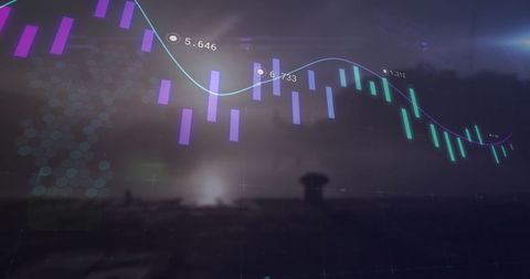 Abstract Financial Chart on Futuristic Interface Background - Download Free Stock Images Pikwizard.com