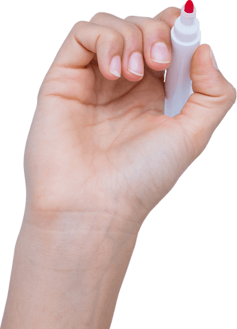 Female Hand Holding Red Marker on Transparent Background - Download Free Stock Videos Pikwizard.com