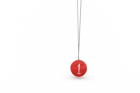 hanging red ball with number one on transparent background - Download Free Stock Videos Pikwizard.com
