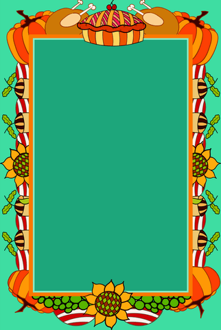 transparent thanksgiving feast border with green background - Download Free Stock Videos Pikwizard.com