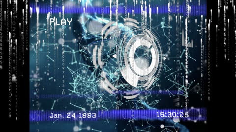 Futuristic DNA Data Interface With Digital Elements