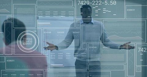 Professional Presenting Digital Data in Modern Conference Room