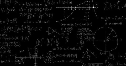 Chalkboard Filled with Complex Math Formulas and Graphs - Download Free Stock Images Pikwizard.com